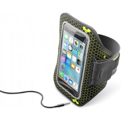 Pouzdro CellularLine ARMBAND FITNESS 5,2" limetková