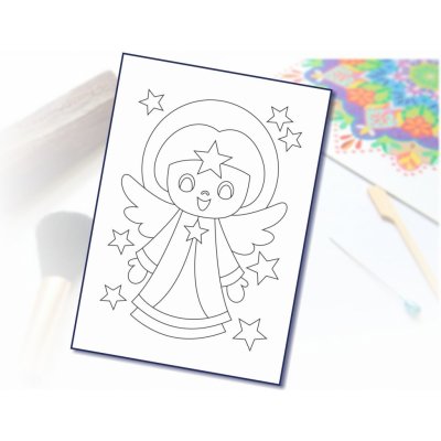 Radost v písku Šablona na pískování andělíček s hvězdou A4 210 x 297 mm – Zboží Mobilmania