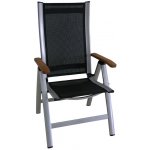 sun garden polohovací křeslo ASS Comfort černé + stříbrná – Zboží Dáma