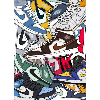 Plakát, Obraz - Jordan Collection, 30 × 40 cm – Zboží Mobilmania