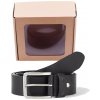 Pásek Wrangler kožený opasek W0F1U1100 STRUCTURED belt Black