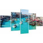 Obraz - Canal Grande, Benátky, Itálie, pětidílný 125x70 cm – Hledejceny.cz