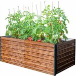 Strend Pro Garden vyvýšený záhon 200x100x77cm 3D drevo kov – Zboží Dáma