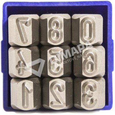 Raznice do kovu ÚZKÉ - ČÍSLA, razníky typ GERMANY Varianta: 8 mm – Hledejceny.cz