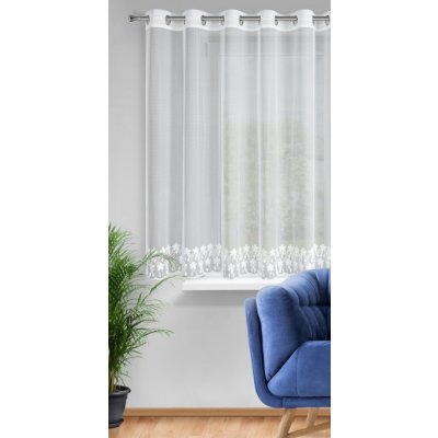 Hotová záclona SADIE bílá - na průchodkách – Zboží Mobilmania