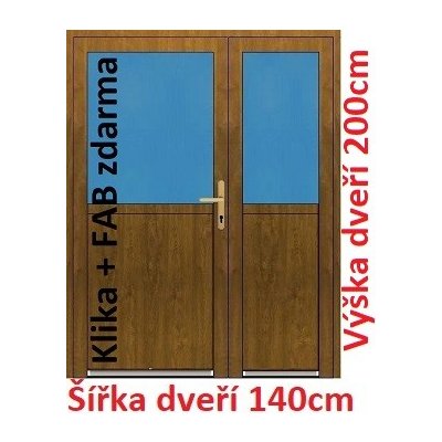 Soft Dvoukřídlé vchodové 1/2 sklo bílá 140 x 200 cm – Hledejceny.cz