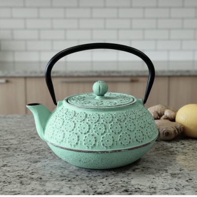 Aromeio Litinová čajová konvice s filtrem KUMO 1000 ml zelená – Zboží Mobilmania