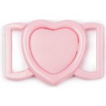 Plavkové zapínání srdce šíře 20 mm plastové - růžová sv. (500 pár) – Zboží Dáma