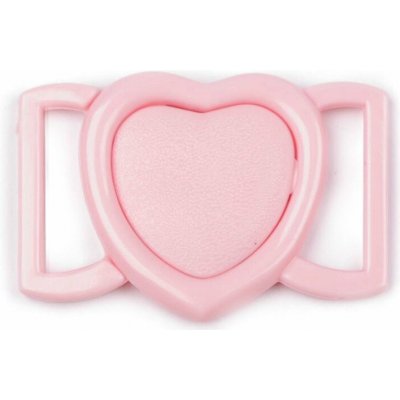 Plavkové zapínání srdce šíře 20 mm plastové - růžová sv. (500 pár) – Zboží Dáma