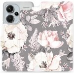 Mobiwear - Xiaomi Redmi Note 13 Pro Plus 5G - MX06S Květy na šedém pozadí – Zboží Živě