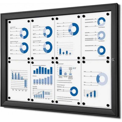 A-Z Reklama CZ Vitrína interier-exterier SCS8xA4C9005 pro prospekty 8xA4 - Černá – Zboží Dáma
