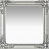 Zrcadlo zahrada-XL barokní styl 60 x 60 cm stříbrné