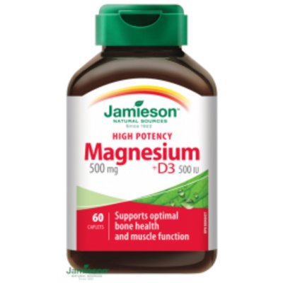 Jamieson Hořčík 500 mg s vitaminem D 500 IU 60 tablet – Hledejceny.cz