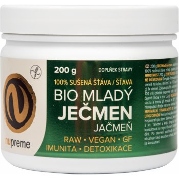 Nupreme BIO mladý ječmen Premium 200 g