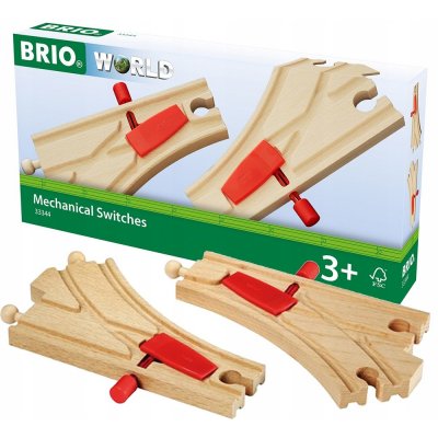 Brio 33344 Výhybky se zarážkou 1 pár – Zboží Dáma