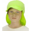 Dětská čepice Čepice Bekovka letní s plachetkou signální zelená
