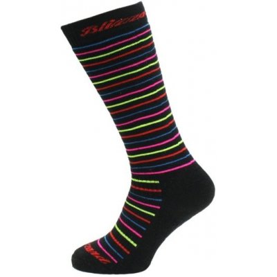 Blizzard Viva Allround Ski socks JR black rainbow stripes