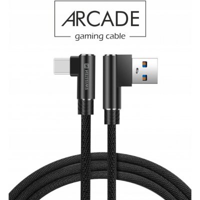 Swissten 71528000 ARCADE USB / USB-C, 1,2m, černý – Zboží Mobilmania