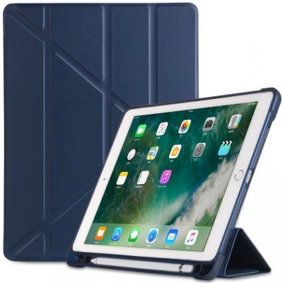 Protemio Leather zaklapovací obal Apple iPad 9.7 2018/2017 / iPad Air 1/2 33299 tmavomodrý – Hledejceny.cz