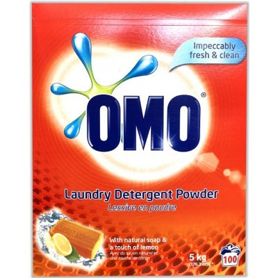 Omo Laundry Detergent prací prášek na bílé i barevné prádlo s přírodním mýdlem 5 kg – Zbozi.Blesk.cz