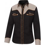 Stars & Stripes Košile westernová Yellowstone Cowgirl dámská černá – Zboží Dáma