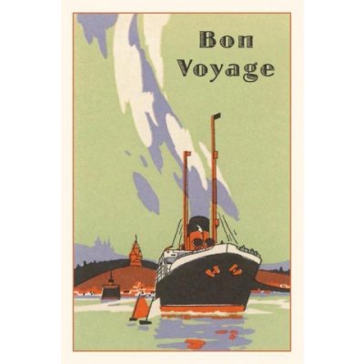 Vintage Journal Art Deco Ocean Liner Travel Poster