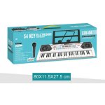 Mamido Vělký dětský keyboard multifunkční 54 kláves bílý – Sleviste.cz