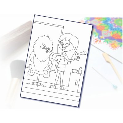 Radost v písku Šablona na pískování kadeřnice A3 297 x 420 mm – Hledejceny.cz