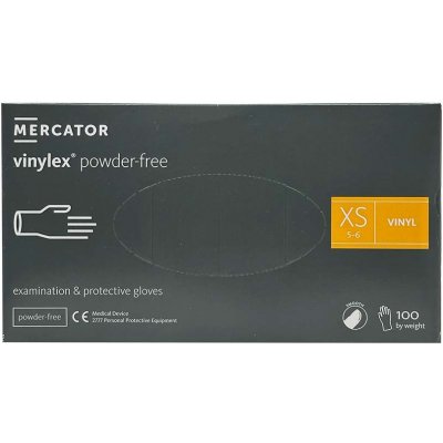 Mercator Vinylex Powder-Free Examination & Protective Gloves 100 ks – Zboží Dáma