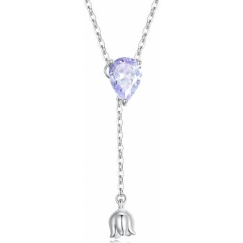 Royal Fashion Stříbrný náhrdelník květina lásky BSN271