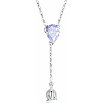 Royal Fashion Stříbrný náhrdelník květina lásky BSN271
