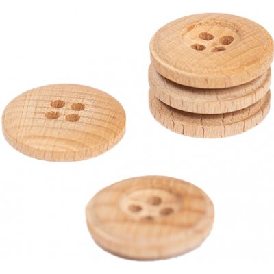 Dřevěný knoflík Drops kulatý Ø 20 mm buk – Zboží Mobilmania