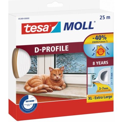 TESA Těsnění "D", 9 x 7 mm x 25 m – Sleviste.cz