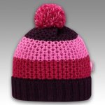 kulich pletený pruh vzor 10 tmavší růžová kombinace – Zboží Mobilmania