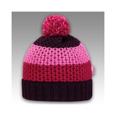 kulich pletený pruh vzor 10 tmavší růžová kombinace – Zboží Mobilmania