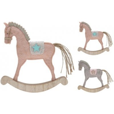 Koopman International b.v. Dekorace houpací koník stojící 22 cm /1ks – Hledejceny.cz