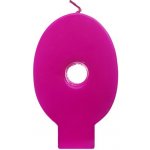 PartyDeco Narozeninová svíčka s číslem 0 růžová – Sleviste.cz