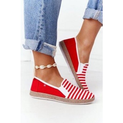 Big Star Shoes Women's Espadrilles Big Star HH276003 Red-White – Hledejceny.cz