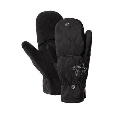 Horze Dětské zimní jezdecké rukavice Noa černé s pegasem – Sleviste.cz