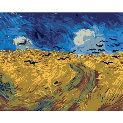 Diamondi Diamantové malování POLE S HAVRANY VINCENT VAN GOGH 40 x 50 cm vypnuté plátno na rám – Hledejceny.cz