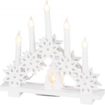 MagicHome Vánoční svícen 6x LED teplá bílá 2xAA vnitřní 32x5x30,5 cm