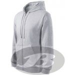 Malfini Trendy zipper 410 světle šedý melír – Zboží Mobilmania