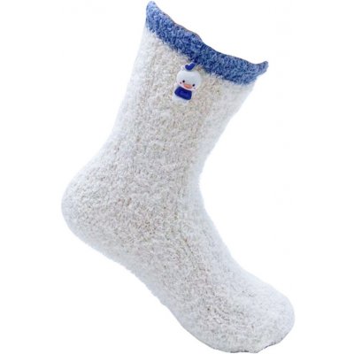 Dětské žinilkové ponožky s aplikací smetanová – Zboží Mobilmania