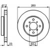 Brzdový kotouč BOSCH Brzdový kotouč větraný Ø260mm 0 986 478 415