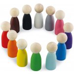 Ulanik Montessori dřevěná hračka "Peg Dolls" 12 ks – Zboží Dáma