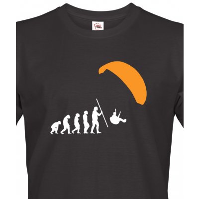 Bezvatriko tričko Paragliding evolution černá – Zboží Mobilmania