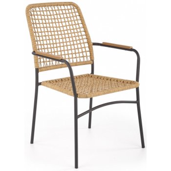 Halmar Zahradní židle K457 přírodní / černá