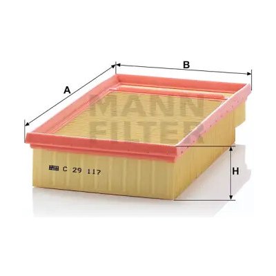 MANN FILTER Vzduchový filtr C 29 117 – Hledejceny.cz