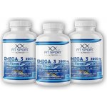 FitSport Nutrition 3x Omega 3 3000 mg Pure Fish Oil + Vitamin E 150 softgels – Hledejceny.cz