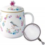 Fancy Garden Porcelánový hrnek se sítkem a pokličkou na čaj 450 ml – Hledejceny.cz